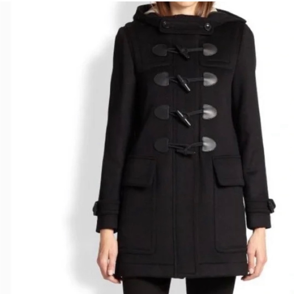 Burberry wool toggle coat